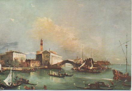 Postal E02705: Vista del Gran Canal, Guardi, Museo Galdeano, Madrid