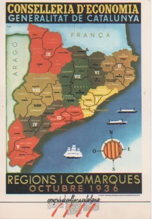 Postal E03473: les Comarques Catalanes 1936
