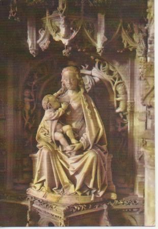 Postal E03465: La Virgen amantando al niño-Cartuja de Miraflores, Burgos