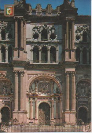 Postal E03454: Fachada principal de la Catedral, Málaga