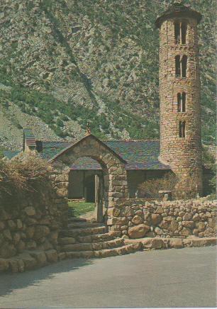 Postal E03512: Esglèsia Romànica-Santa Coloma, Andorra