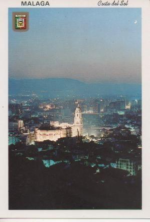 Postal E03376: Vista Nocturna M´laga