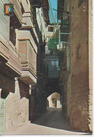 Postal E03428: Calle tipica de entrada al pueblo-Fraga, Huesca