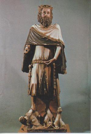 Postal E03417: Carles Magne- Escultura Gótica S.XIV, Catedral de Girona