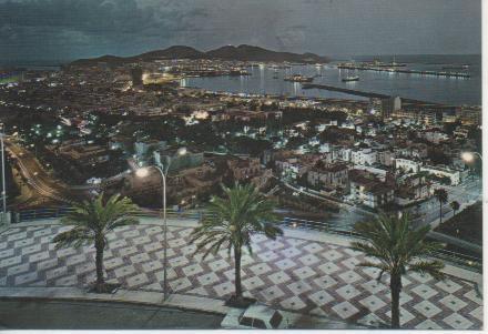 Postal E03653: vista Nocturna Las Palmas de Gran Canaria