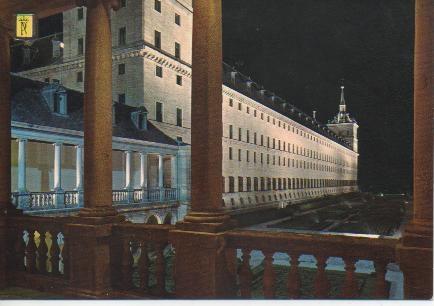 Postal E03633: Vista Nocturna. Jardín de los Frailes, El Escorial