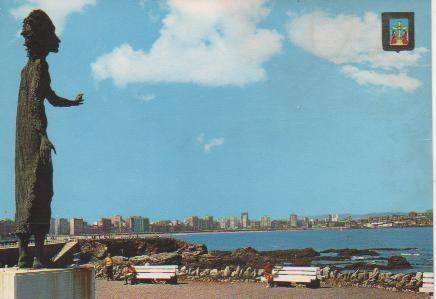 Postal E03585: Monumento a la Madre del Emigrante, Gijón