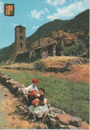 Postal E03537: Esglèsia roànica de Sant Joan de Casselles-Canillo, Vall D'Arran