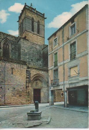 Postal E03534: Fachada lateral de la iglesia Parroquial, Santa Coloma de Queralt