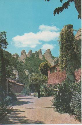 Postal E03517: Jardin del Monasterio de Montserrat, Barcelona