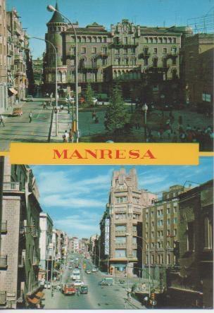 Postal E03523: Plaza de Santo Domingo y Avda. del Caudillo, Manresa