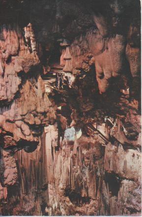 Postal E03564: Visa desde la sala de los Fantasms, Cuevas de Nerja, Málaga