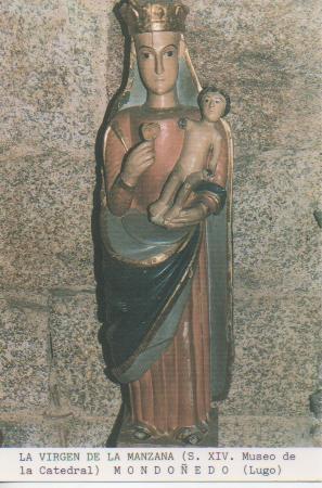 Postal E03183: La Virgen de la Manzana (S: XVI. Museo de la Catedral) Mondoñedo, Lugo
