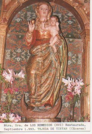 Postal E03180: Ntra. Sra. De los Remedios (XVI) Restaurada, Septiembre 1993. Tejeda de Tietar, Cáceres