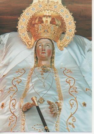 Postal E03093: Virgen de la Cama, Monasterio de San Juande Monte Calvario Hnas Clarisas-Escalante (Cantabria)