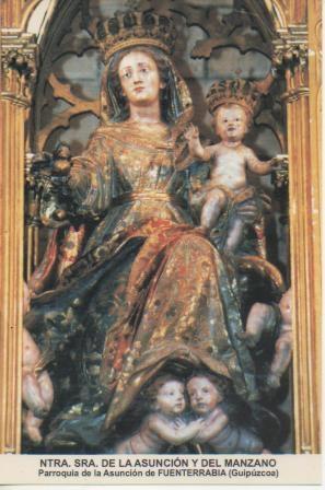 Postal E03152: Ntra. Sra. De la Asunción y del Manzano Parroquia de la Asunción de Fuenterrabia, Guipuzcoa