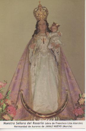 Postal E03333: Nuestra Señora del Rosrio (obra de Francisco Liza Alarcón) Hermandad de Auroros de javalí Nuevo, Murcia