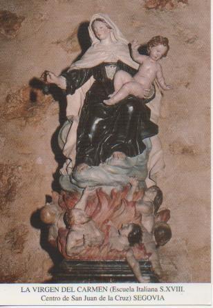 Postal E03337: La Virgen del Carmen (Escuela Italiana S.XVIII. Centro de San Juan de la Cruz),Segovia