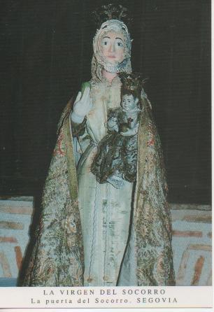 Postal E03358: La Virgen del Socorro. La puerta del Socorro. Segovia