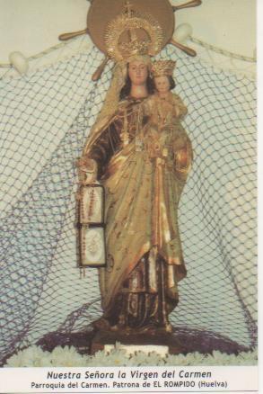 Postal E03231: Muestra Señora la Virgen del Carmen Parroquia del Carmen. Patrona de El Rompido, Huelva