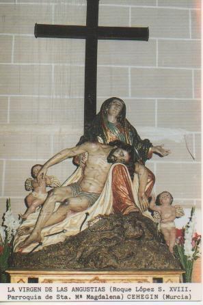 Postal E03297: La Virgen de las Angustias (Roque López S.XVIII. Parroquia de Sta.Mª Magdalena) Cehegin, Murcia