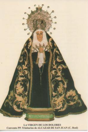 Postal E03280: La Virgen de los Dolores.convento PPTrinitarios de Alcazar de San Juan C. Real