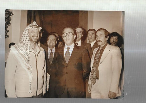 Foto Prensa numero 296: Yaser Arafat con Marcelino Oreja