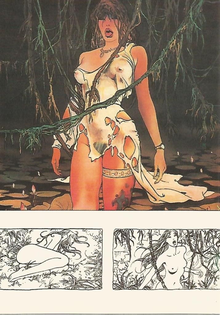 Postal MILO MANARA - Il piacere di essere numerada atras a lapiz numero 09