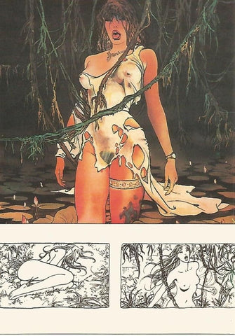 Postal MILO MANARA - Il piacere di essere numerada atras a lapiz numero 09