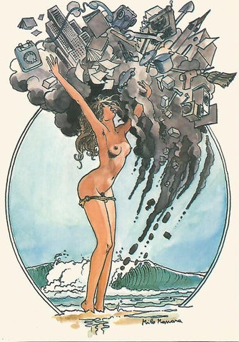 Postal MILO MANARA - Il piacere di essere numerada atras a lapiz numero 11
