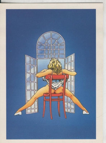 Postal Milo Manara: il piacere di essere numerada atras a lapiz numero 15