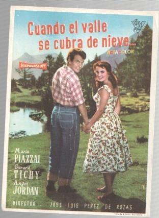 Programas de Cine: Cuando el valle se cubra de nieve