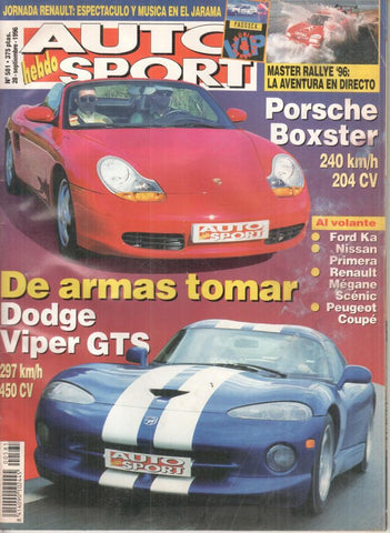 Revista: Auto hebdo Sport num 581 (28 septiembre de 1996) - Master Rallye '96: La aventura en directo - Porsche Boxster - Dodge Viper GTS