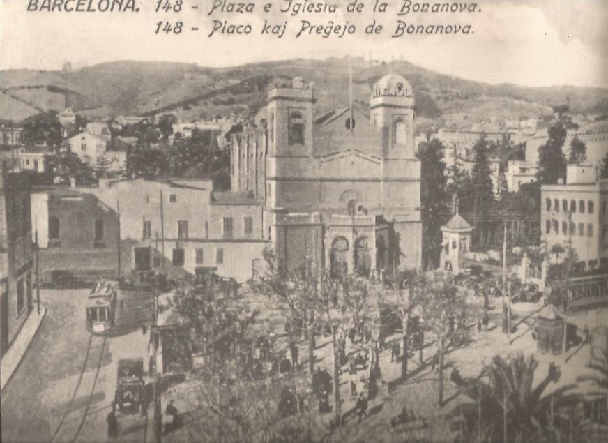 LAMINA 26356: Plaza e iglesia de la Bonanova, Barcelona