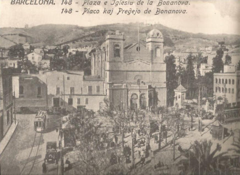 LAMINA 26356: Plaza e iglesia de la Bonanova, Barcelona