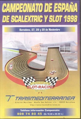 Folleto: Campeonato de España de Scalextric y Slot 1998