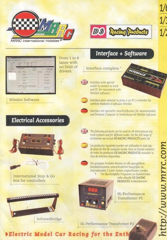 Folleto publicidad: DS Racing Products (MRRC Internacional Hobbies )