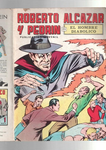 Roberto Alcazar y Pedrin color, numero 001: El hombre diabolico (numerado 2 en trasera)