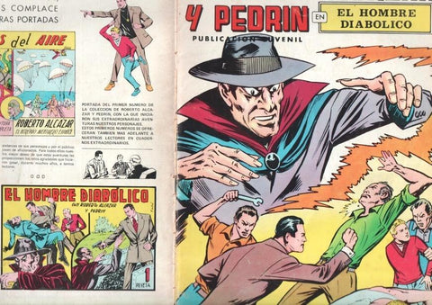 Roberto Alcazar y Pedrin color, numero 001: El hombre diabolico (numerado 3 en trasera)