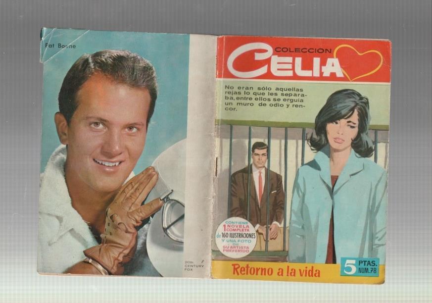 Celia numero 078: Retorno a la vida, trasera foto artista Pat Boone
