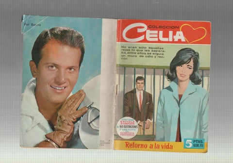 Celia numero 078: Retorno a la vida, trasera foto artista Pat Boone