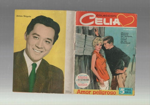 Celia numero 089: Amor peligroso, trasera foto artista James Shigeta 