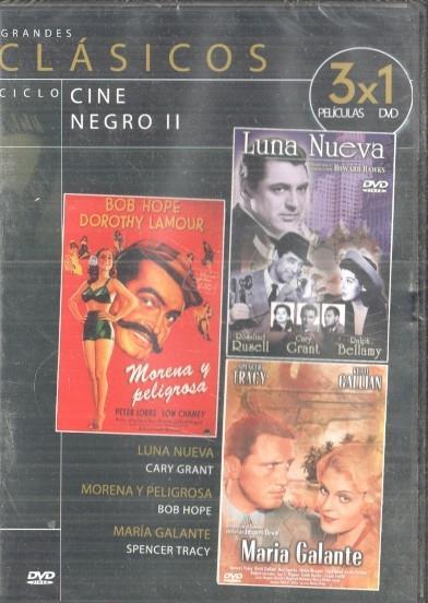 DVD 3x1: Luna nuerva (Cary Grant) / Morena y peligrosa (Bob Hope) / Maria Galante (Spencer Tracy). Colección Grandes Clasicos: Ciclo Cine Negro II.