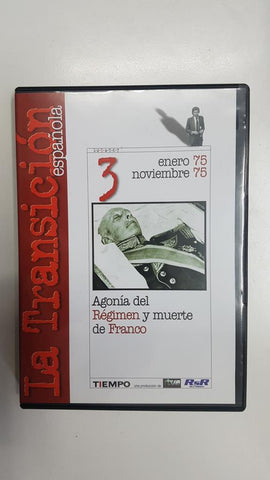DVD documental: Agonia del Regimen y muerte de Franco. Coleccion La Transicion Española num 3. Enero 75 noviembre 75
