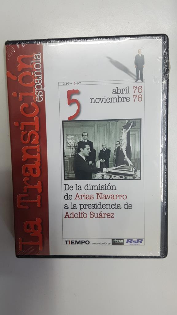 DVD documental: De la dimision de Arias Navarro a la presidencia de Adolfo Suarez. Coleccion La Transicion Española num 5. Abril 76 noviembre 76