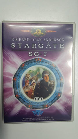 DVD serie: Stargate SG-1, volumen 10 - Reglas de batalla, La eternidad en un dia,Pasado y presente, Los recuerdos de Jolinar. Temporada 3 episodios 9 - 12