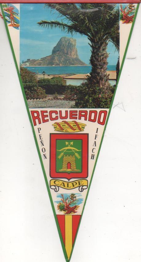 Banderin E00249: Banderin Recuerdo de Calpe