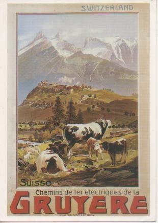 Postal E05339: Affiche pour les Chemins de fer de la Gruyère, 1906 (Collection GMF, Fribourg) Anton Reckziegel
