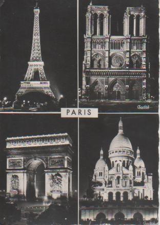 Postal E05319: Paris la Nuit