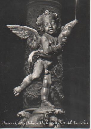 Postal E05325: Cour du Vecchio Palais- Lepetit Amour (Verrocchio),Florence